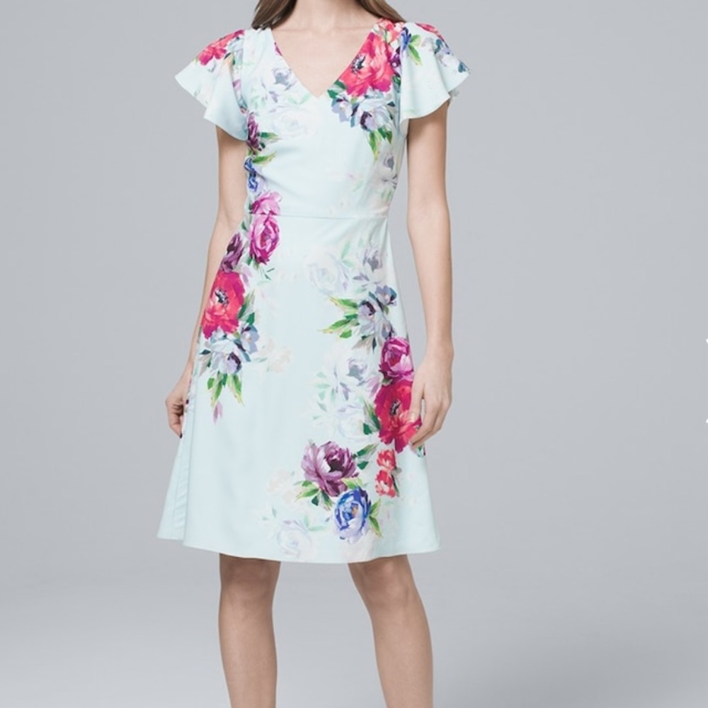 Floral Print Dress- Black House White Market